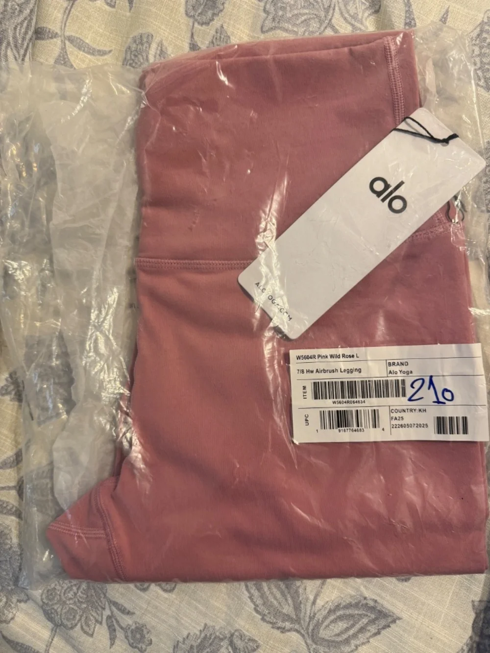 NWT alo 7/8 High-Waist Airbrush Leggings, Size L